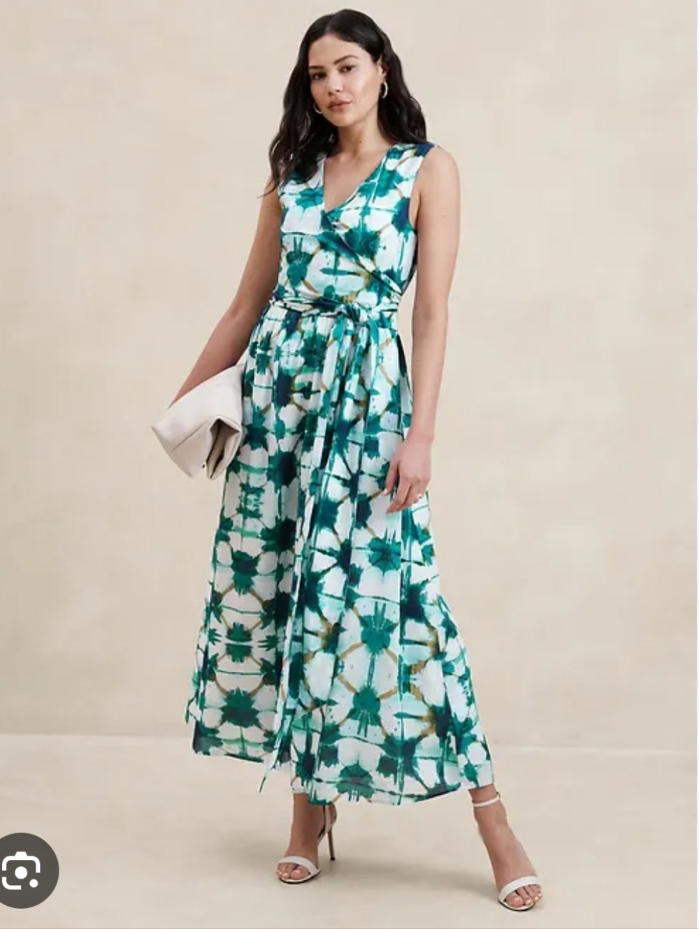 Banana Republic Factory Voile Wrap-Waist Maxi Dress Size 18